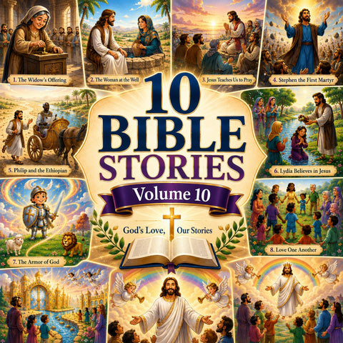 10 Bible Stories Volume 10 | Christian Kids Book PDF | Bible Story Printable | Sunday School Reading | Instant Download