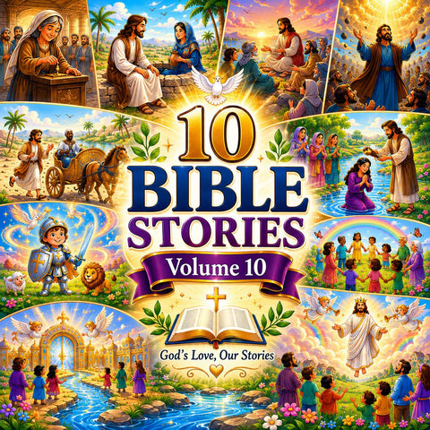10 Bible Stories Volume 10 | Christian Kids Book PDF | Bible Story Printable | Sunday School Reading | Instant Download