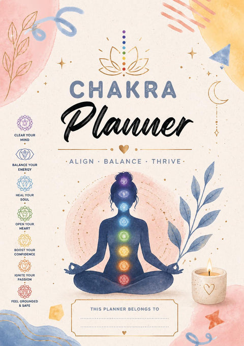 Chakra Planner Printable – Energy Healing Journal for Balance, Mindfulness (Printable PDF) Ready to Print