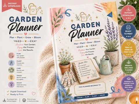 Garden Planner Printable PDF Planting Journal for Vegetable Herb & Flower Planning - Ready to Print