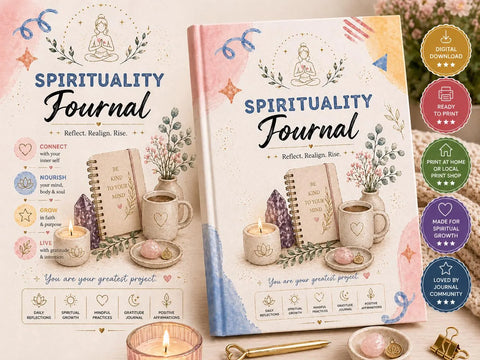 Spiritual Journal Printable Mindfulness Planner Gratitude & Reflection Pages - Ready to Print