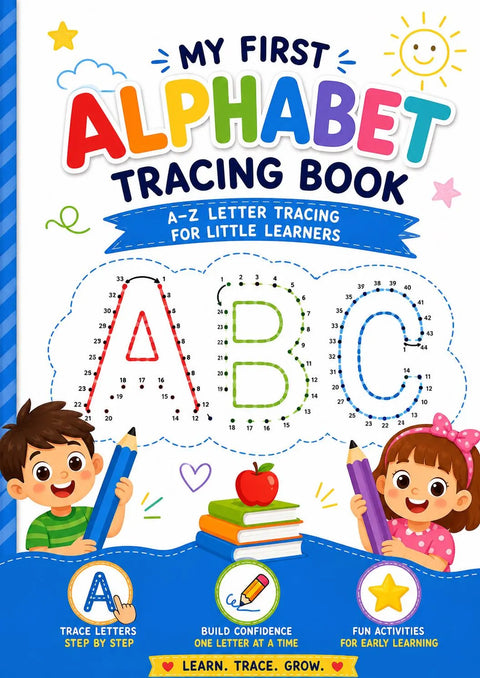 Alphabet Dot-to-Dot Tracing Book | ABC Learning Workbook, Ages 3-5 (Printable PDF)