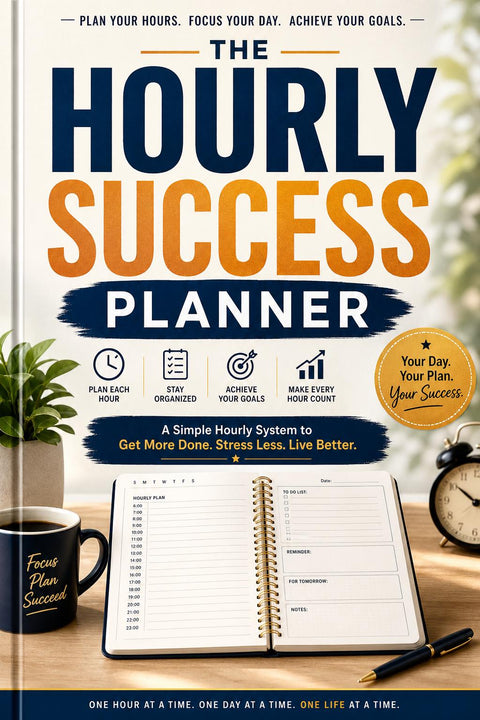 Hourly Success Planner | Daily Productivity Time Blocking (Digital Download)