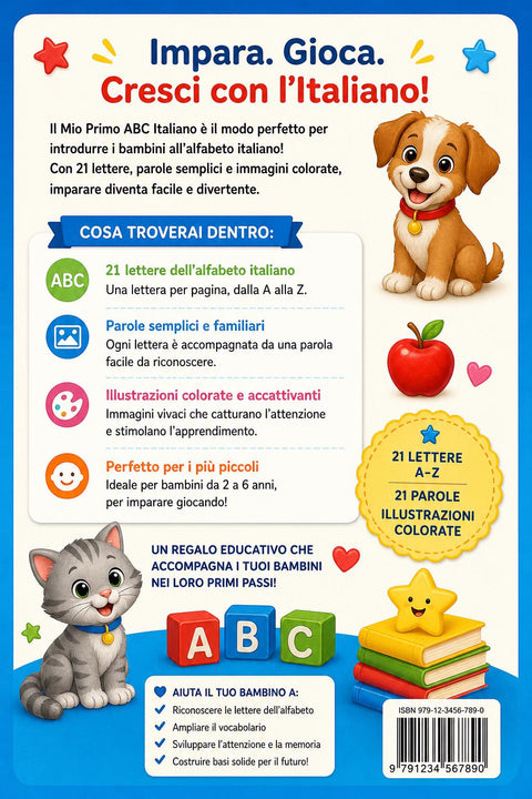 Italian Alphabet Tracing Book for Kids | Learn ABCs, Vocabulary (PDF Download)