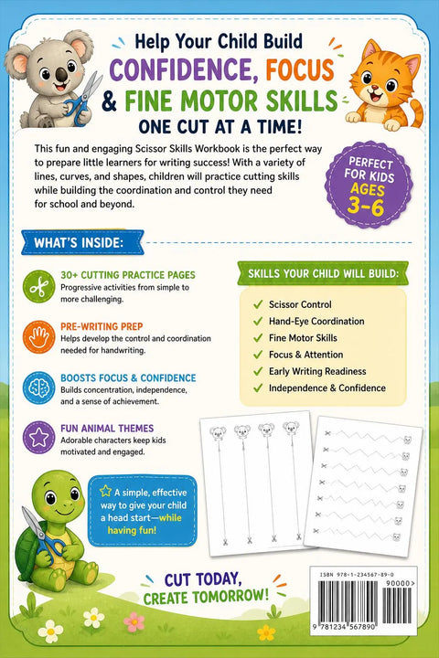 Kids Tracing Workbook Ages 3-6, Pre-Writing Fine Motor Skills Activity (Printable PDF)
