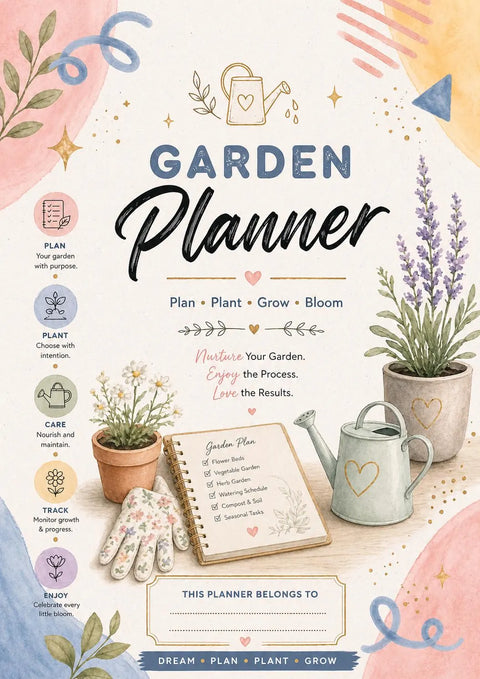 Garden Planner Printable PDF Planting Journal for Vegetable Herb & Flower Planning - Ready to Print