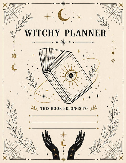 Witchy Planner Printable Spiritual Journal & Moon Ritual Planner - Ready to Print