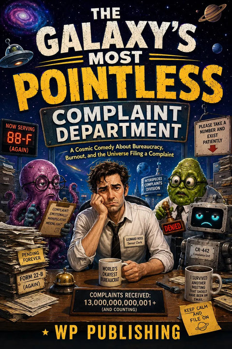 Cosmic Comedy Sci-Fi Novel, Alien Bureaucracy Satire (Digital Download)