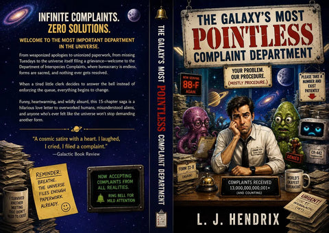 Cosmic Comedy Sci-Fi Novel, Alien Bureaucracy Satire (Digital Download)