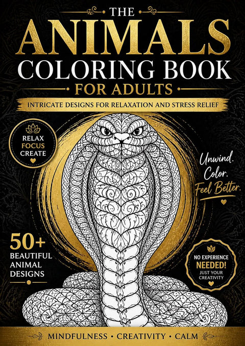 Adult Animal Mandala Coloring Book | Stress Relief, Mindfulness Designs (Printable PDF)