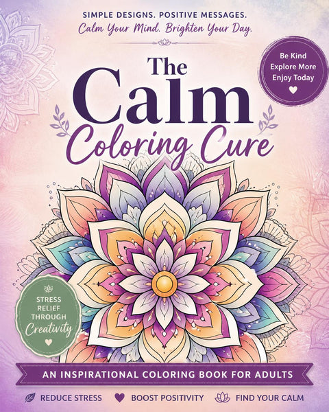 Adult Coloring Book, Mandala Designs, Stress Relief, Mindfulness (Printable PDF)