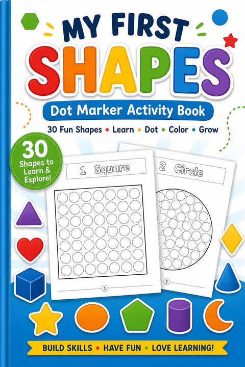 Shapes Dot Marker Activity Book for Toddlers | Preschool Learning Skills (Digital Download)