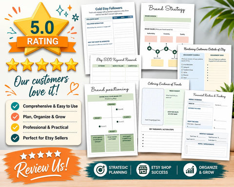 2026 Etsy Shop Business Planner – 8.5 x 11 in (PDF + PNG) | Digital Download Only