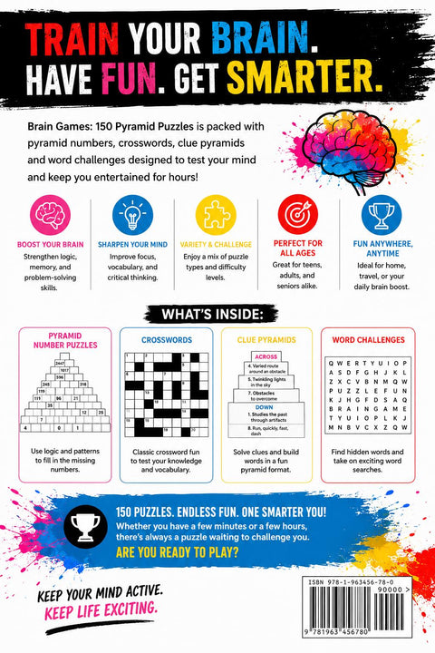 Brain Games Puzzle Book: 150 Pyramid, Sudoku, Crosswords (PDF Download)