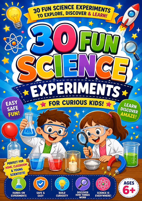 30 Fun Science Experiments Bundle | STEM Activities, Worksheets (Digital Download)