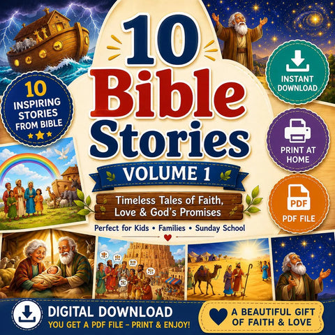 10 Bible Stories Volume 1 for Kids | Christian Storybook (PDF Download)
