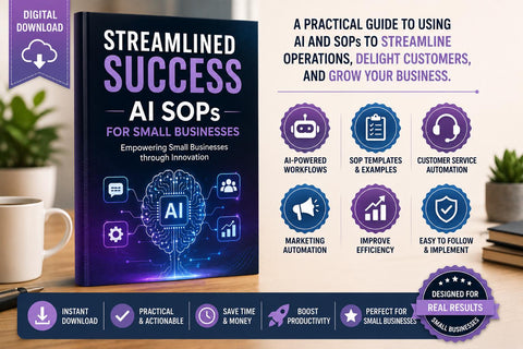 AI SOPs for Small Business Workflow Automation Guide (Digital Download PDF)