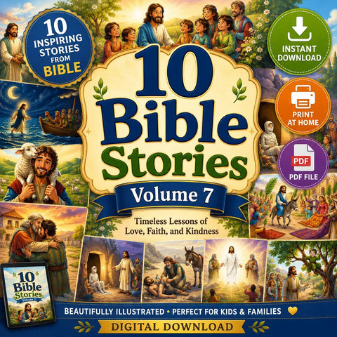 10 Bible Stories Volume 7 | Illustrated Christian Kids Book (PDF Download)