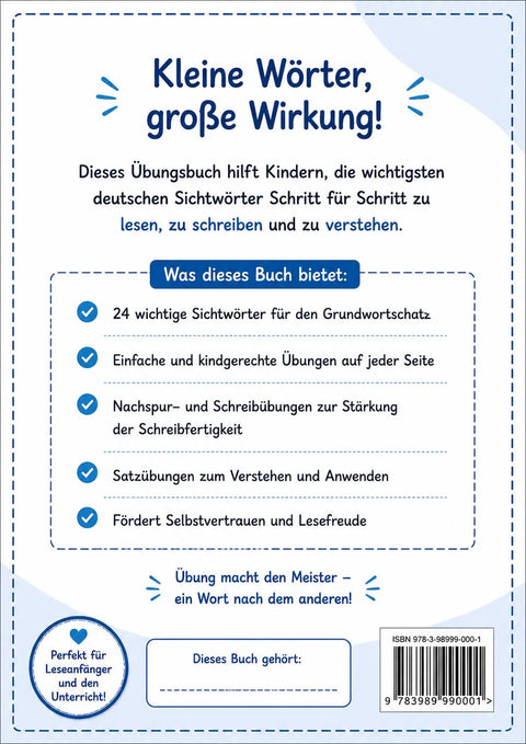 German Sight Words Workbook for Kids | Learn to Read German (Ages 5+) (PDF)