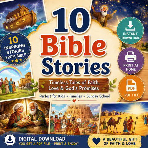 10 Bible Stories Volume 1 for Kids | Christian Storybook (PDF Download)