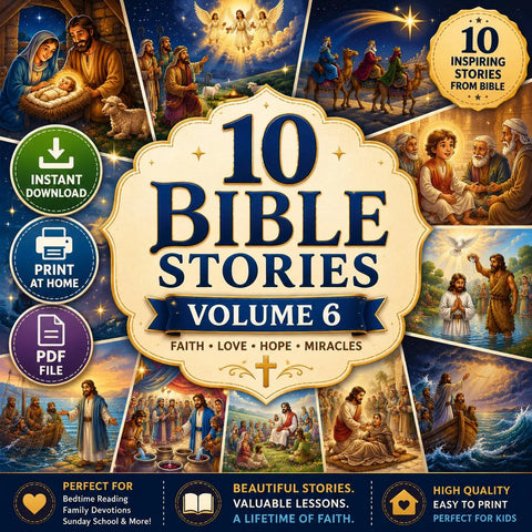 10 Bible Stories Volume 6 for Children | Christian Kids PDF (Digital Download)
