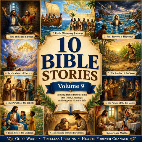 10 Bible Stories Volume 9 PDF | Christian Kids Book | Bible Story Collection | Sunday School Printable | Instant Download