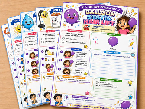 30 Fun Science Experiments Bundle | STEM Activities, Worksheets (Digital Download)